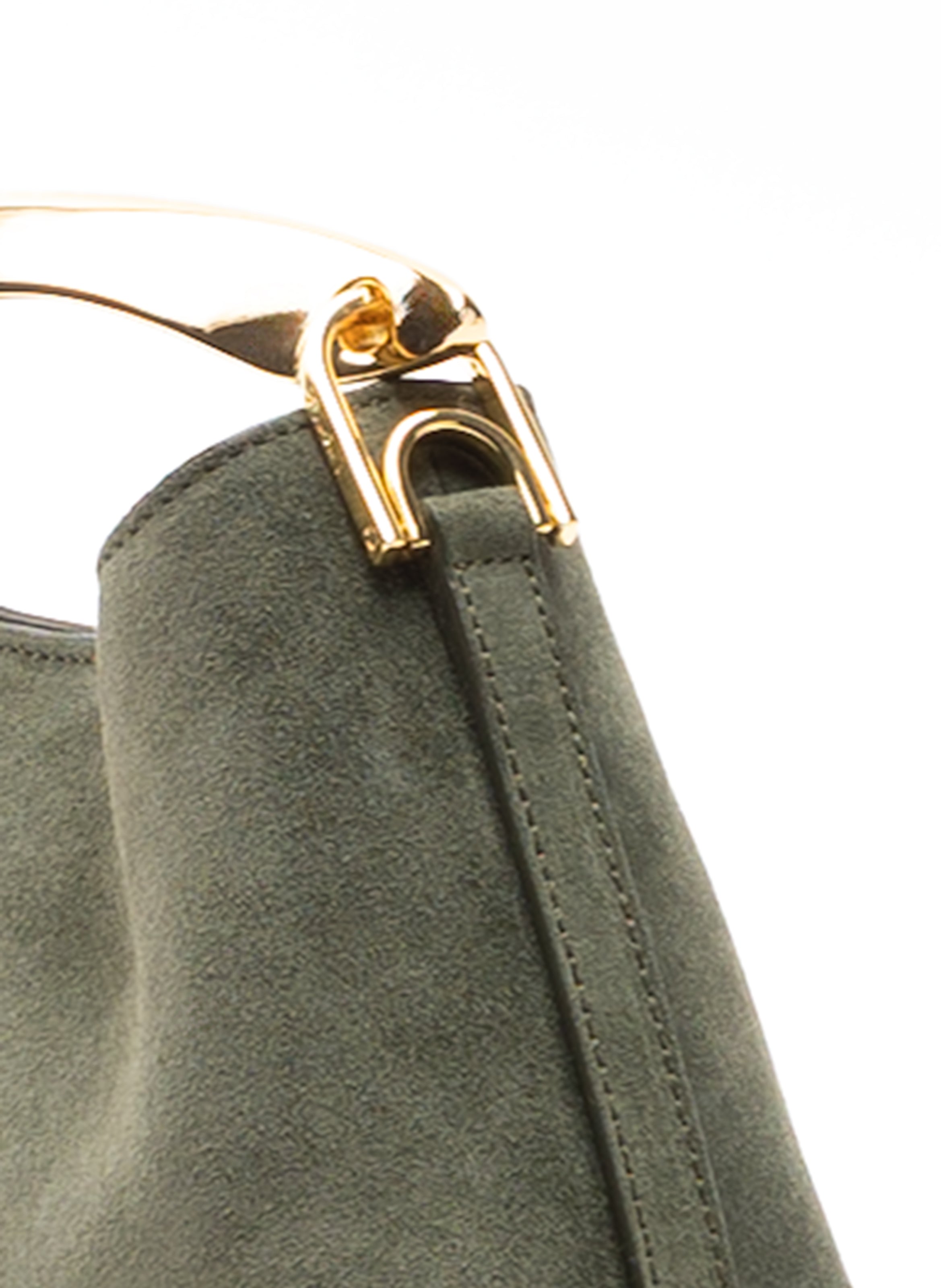 Mini Boomerang Suede Khaki Clearance Sale 85%OFF