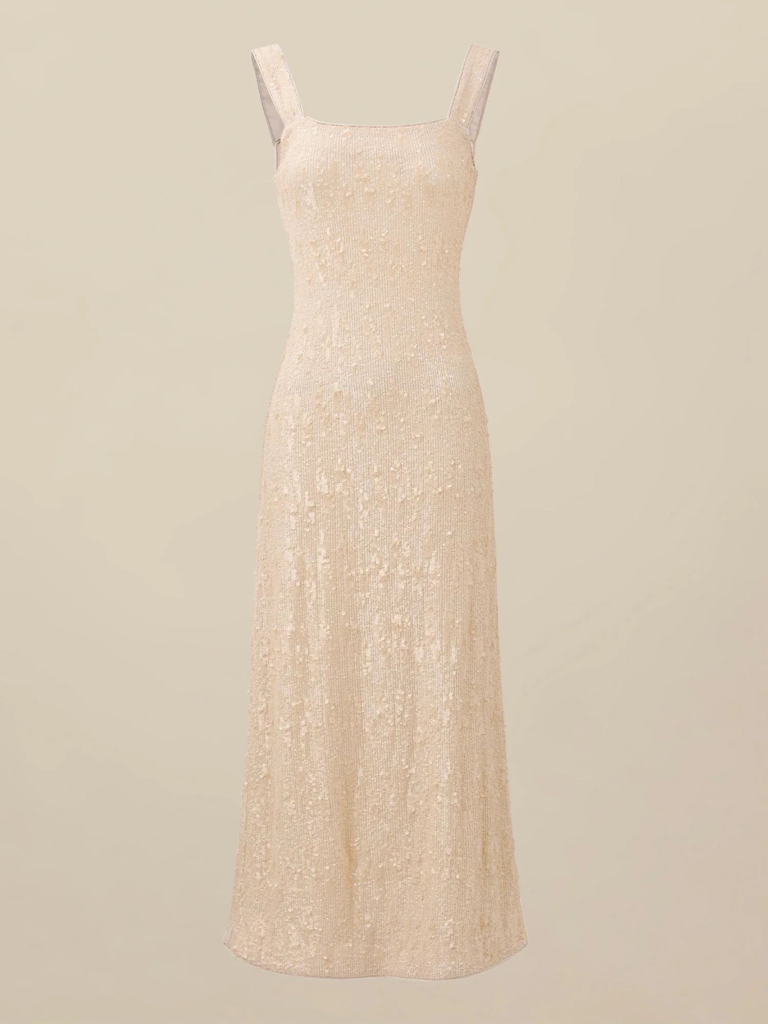Sleeveless Champagne Sequin Dress