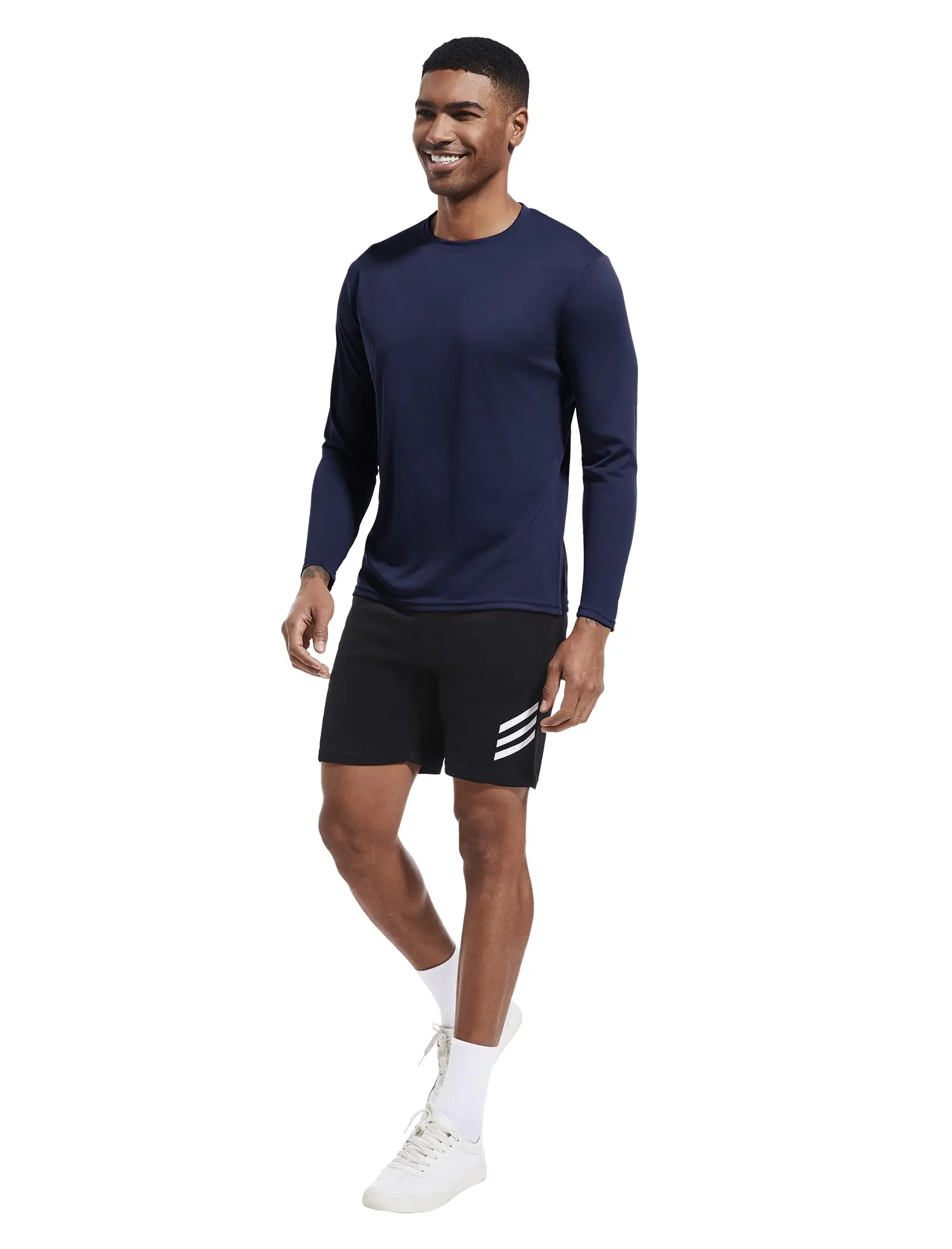 Men’s UPF Performance Long Sleeve Work T-Shirts (Moisture-Wicking & Quick-Dry)
