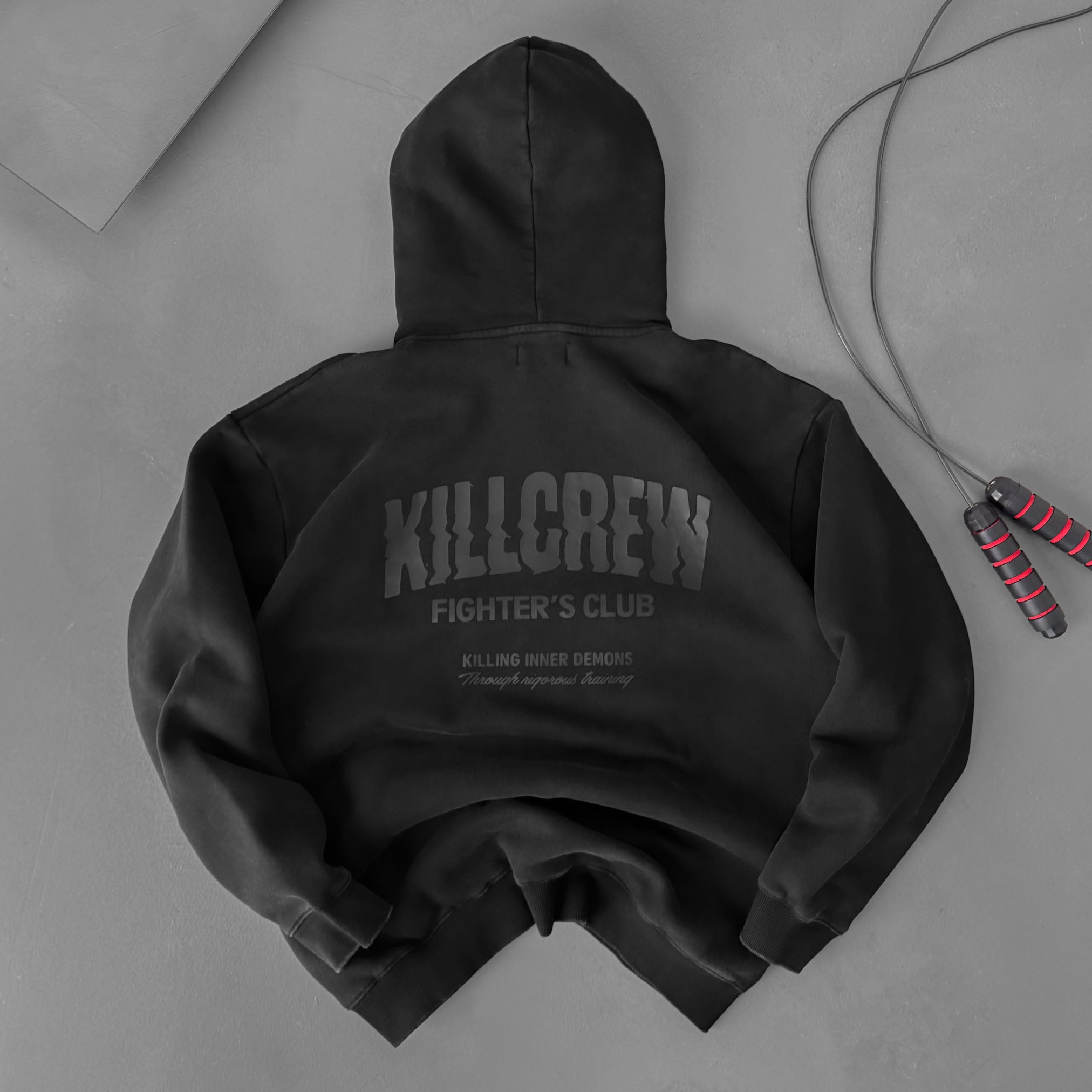 OVERSIZED LUX RIGOROUS TRAINING HOODIE - BLACKOUT