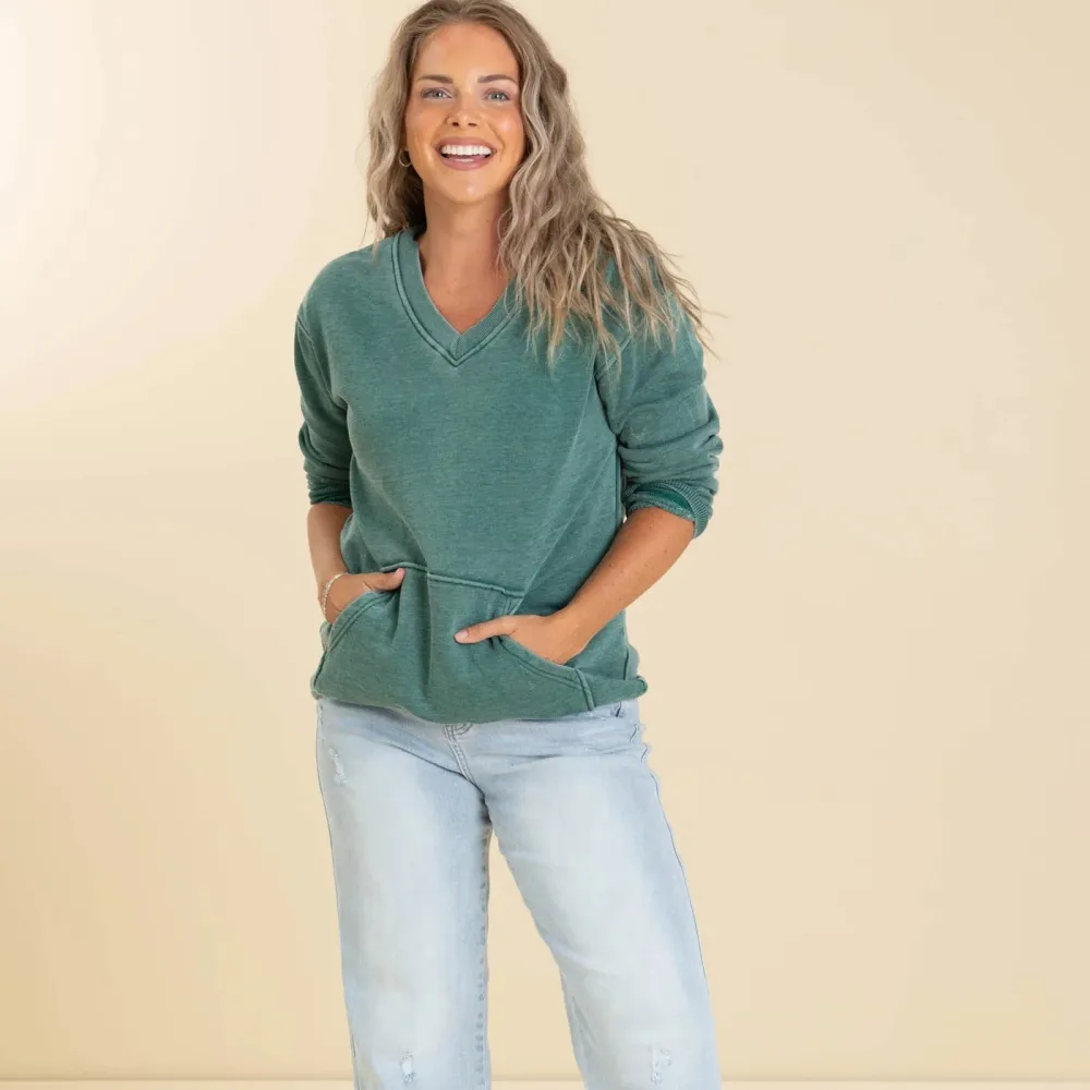 Cozy Campfire V-Neck Sweatshirt