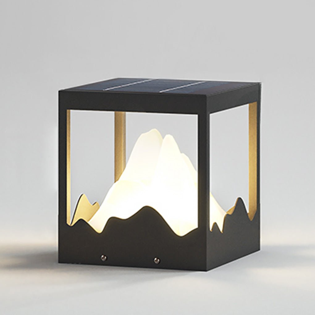 Outdoor Solar Waterproof Mountain Landscape Decorative Lighting Column Light