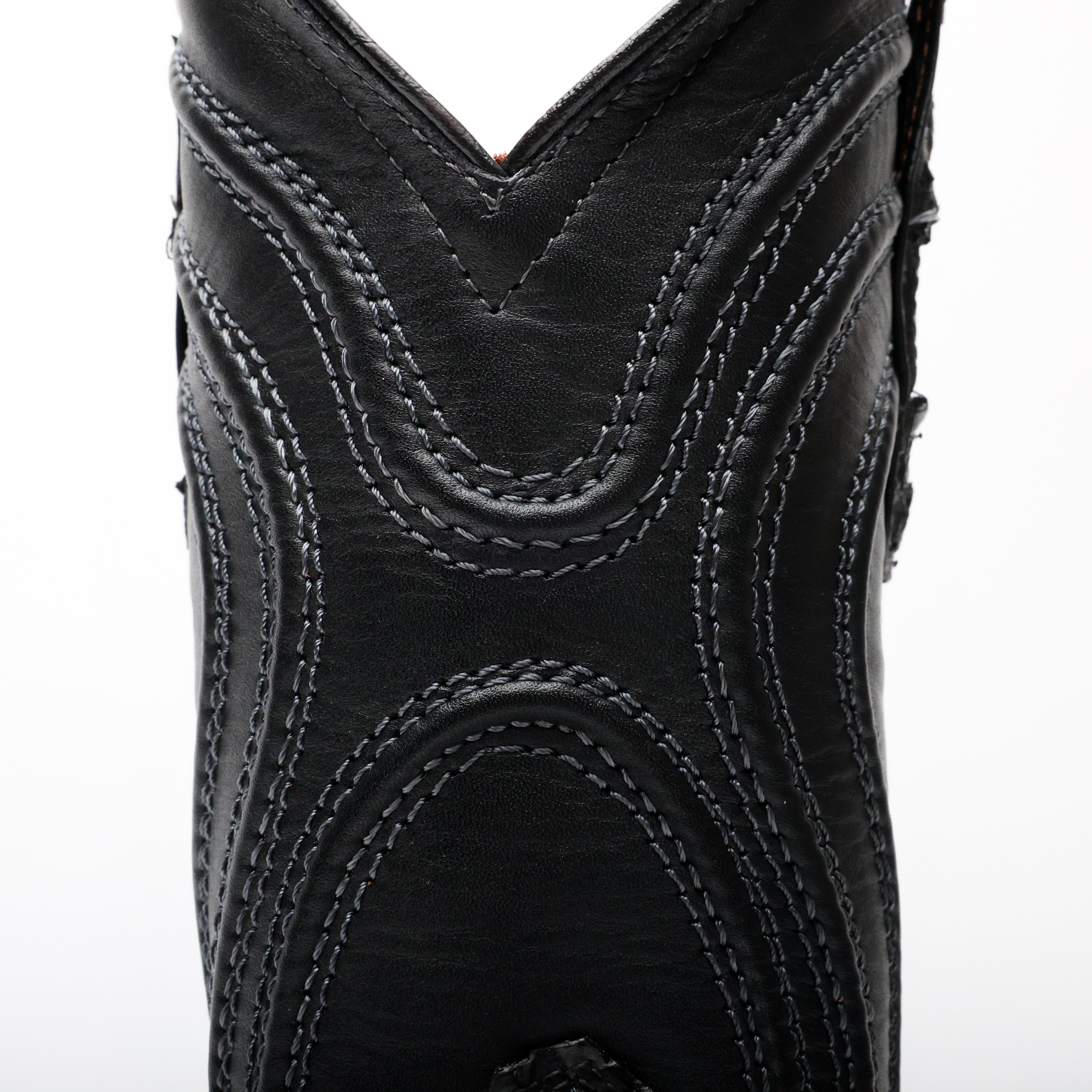 Grey Jumbo Pirarucu Leather Boots - Square Toe