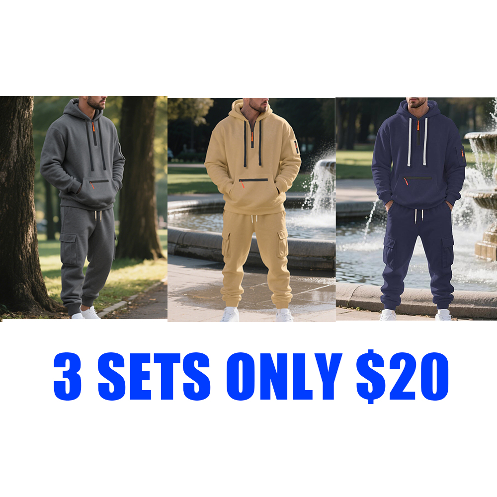 Men’s Winter Fleece-Lined Jacket & Pants Set