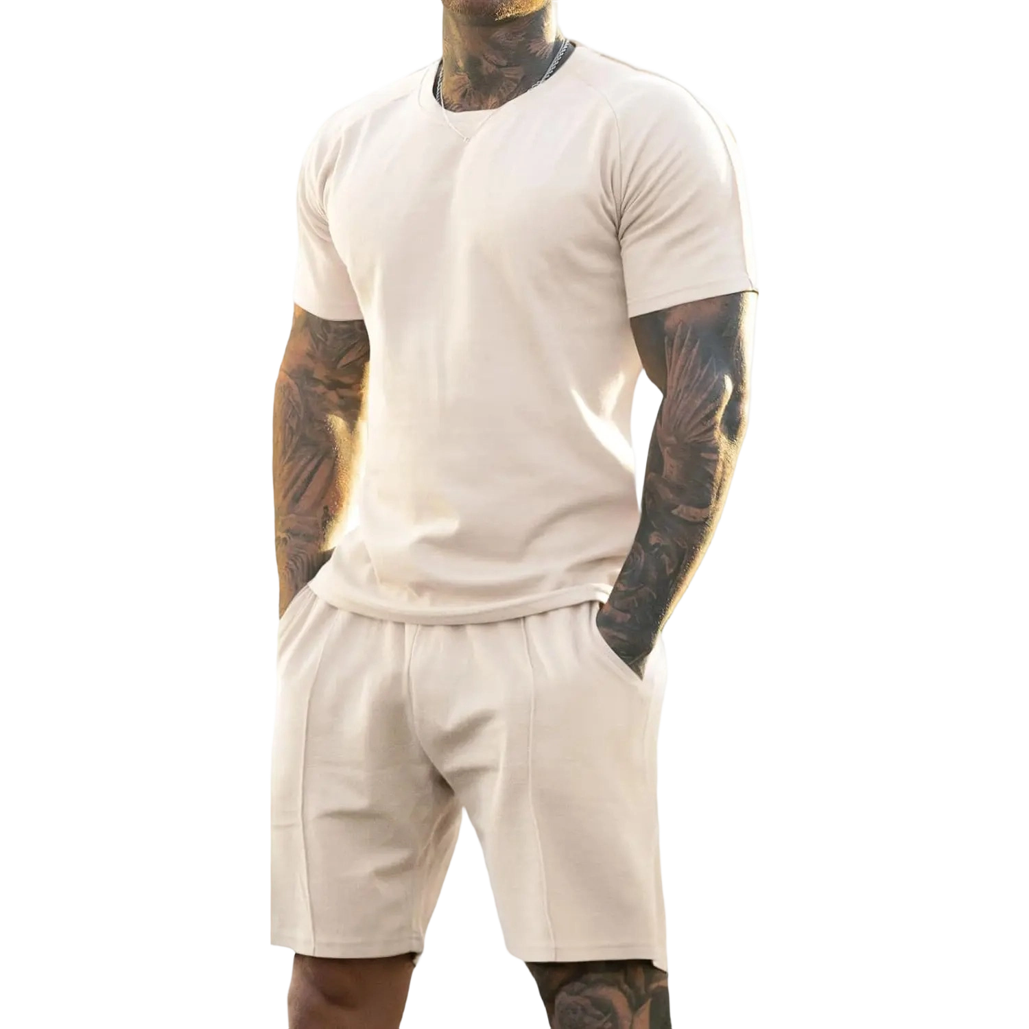 Mens Short Sets 2 Piece Outfits Fashion Summer Tracksuits Casual Set