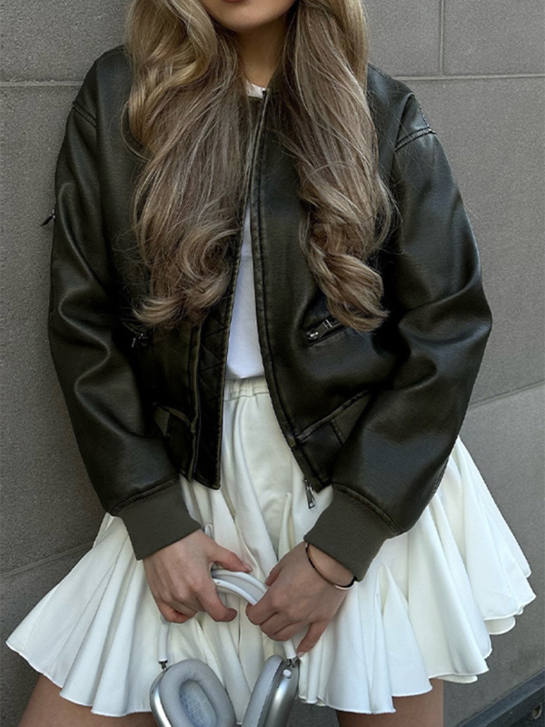 High Waist Pleated Short Skirt