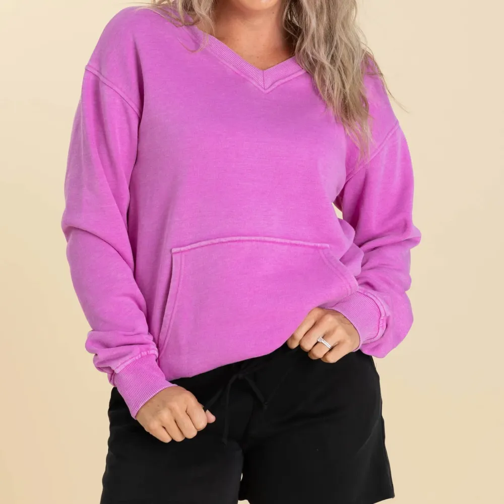 Cozy Campfire V-Neck Sweatshirt