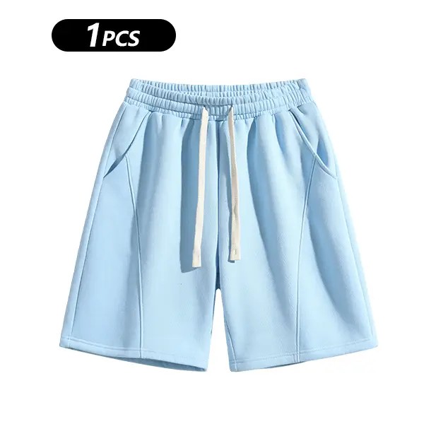 Men's Solid Pocket Waist Shorts - Lightweight & Comfortable for Running, Gym