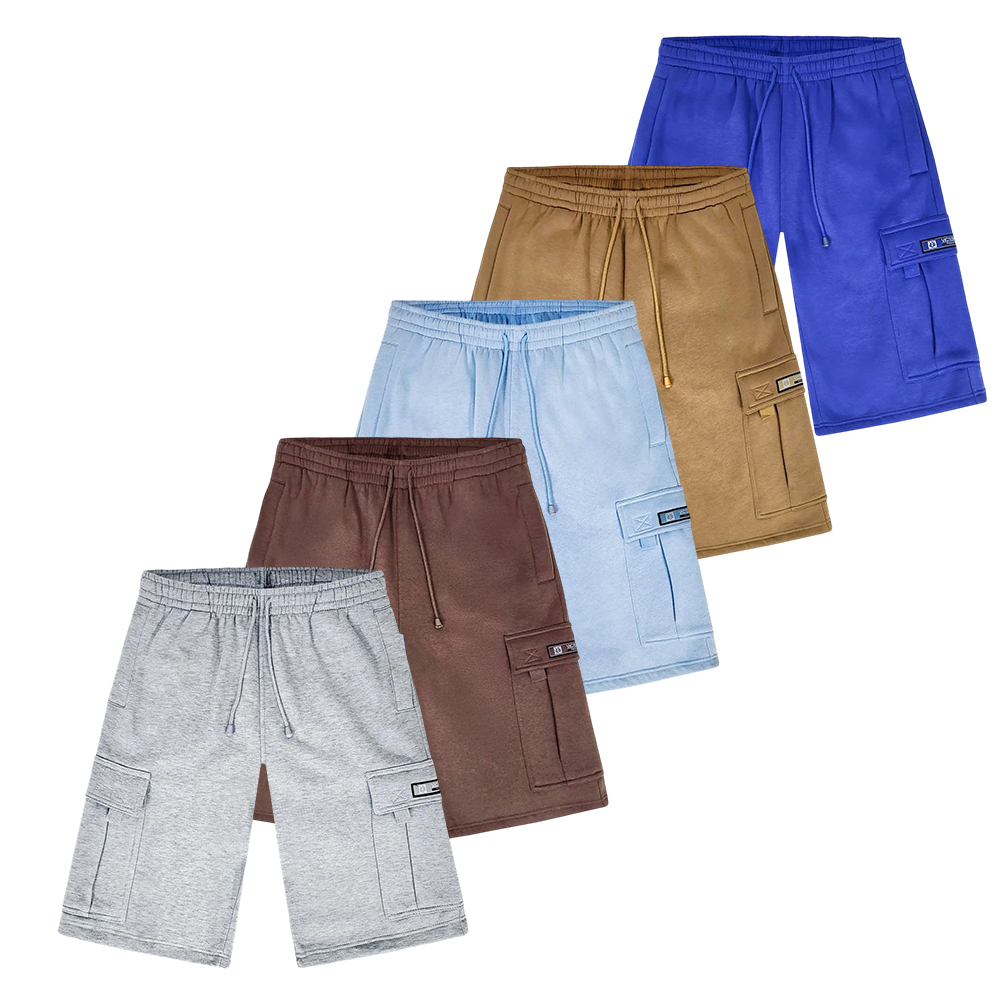 Baggy fit Fleece Shorts Menswear Cargo pocket