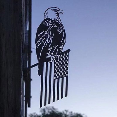 Libereagle Metal Eagle Flag Tree Stake