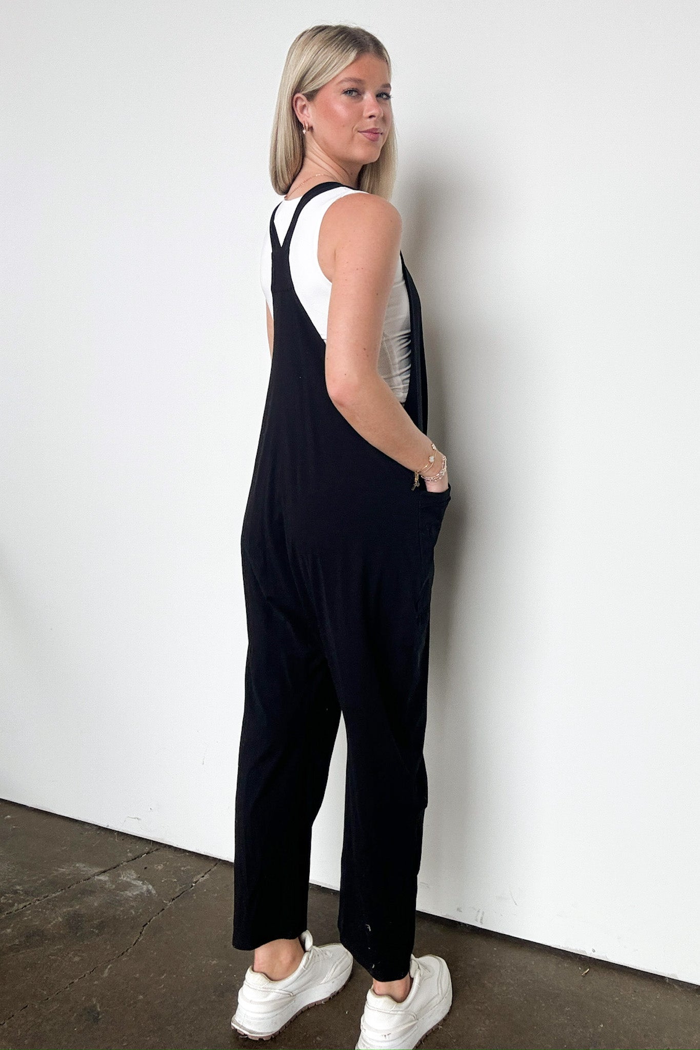 Relaxed Fit V-Neck Jumpsuit
