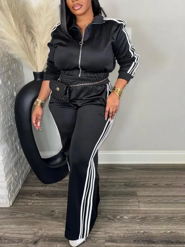Women’s Zip-Up Tracksuit Set