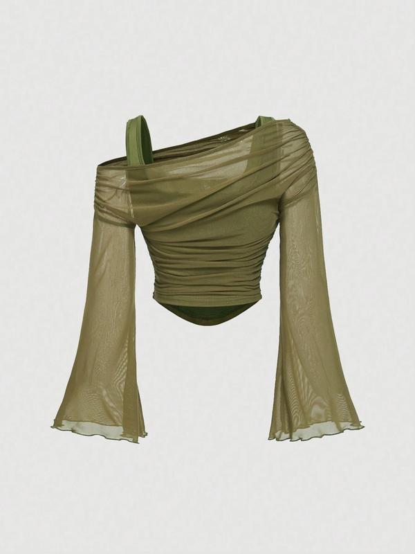 Women's Drop Shoulder Slim Fit Casual T-Shirt