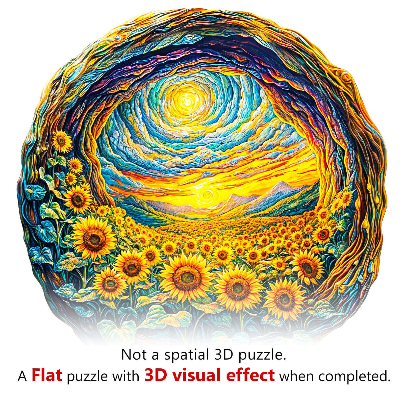 3D Sunlit Fields Wooden Jigsaw Puzzle