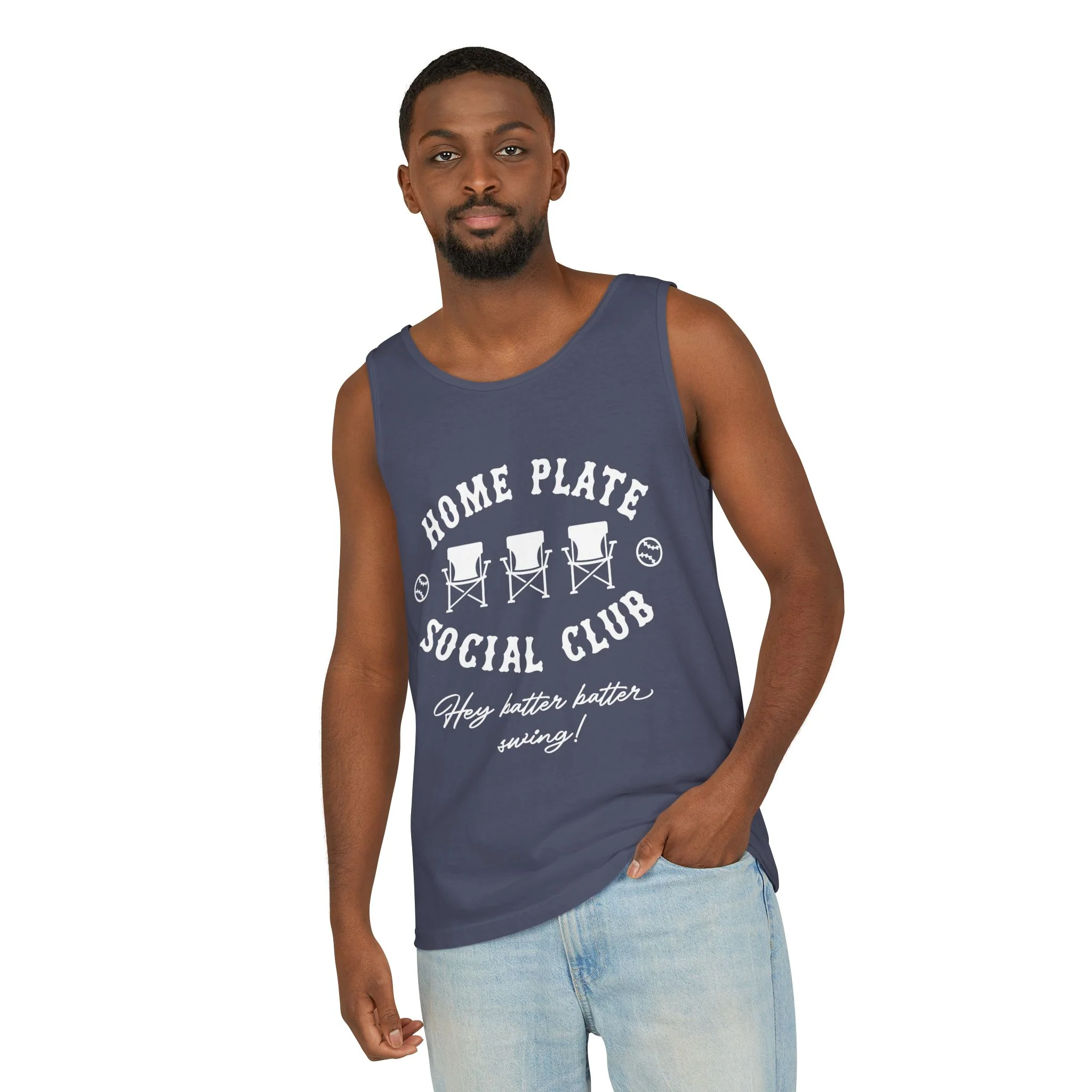 Home Plate Social Club Comfort Color Unisex Garment-Dyed Tank Top
