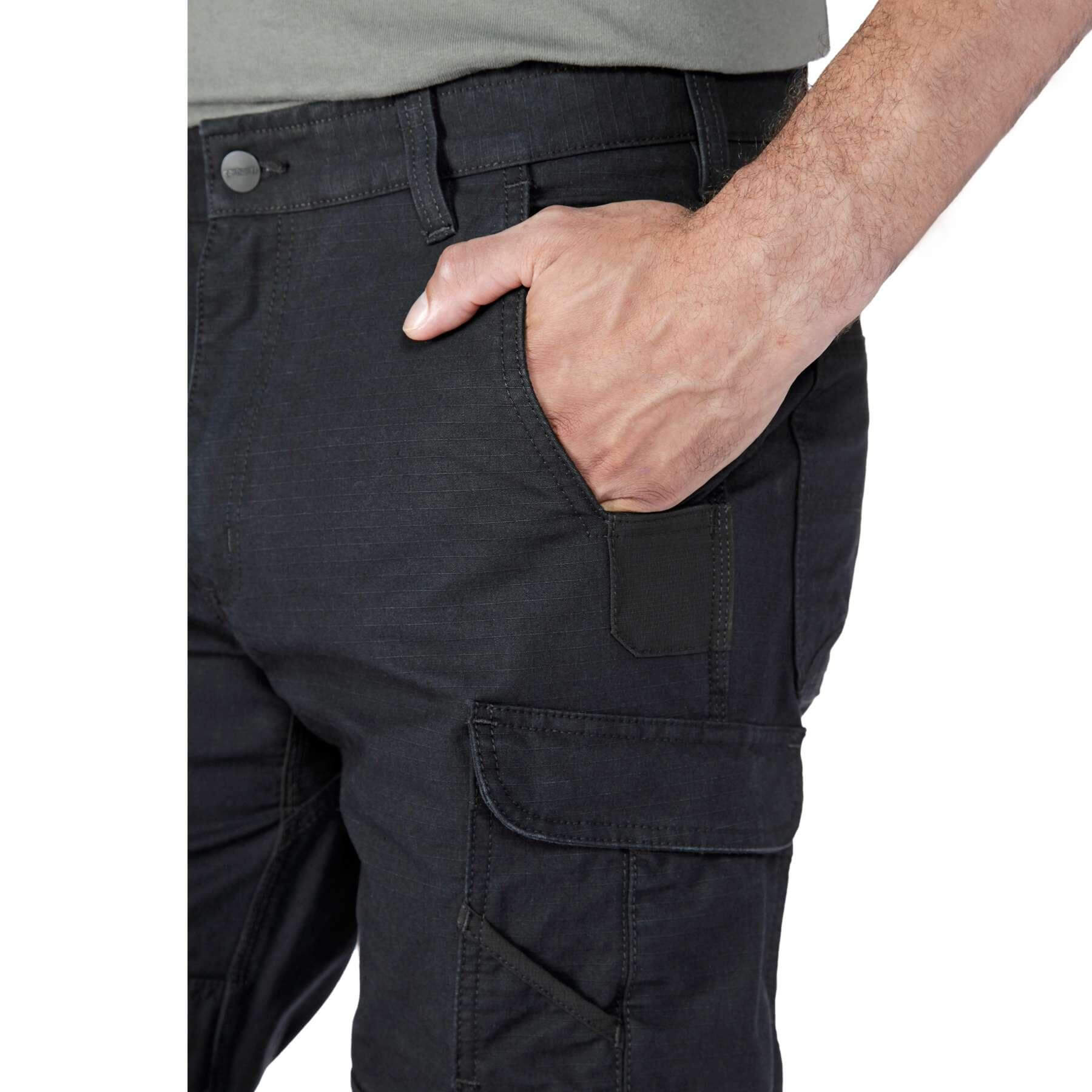 CHT Relaxed Straight Steel Rugged Flex Stretch Ripstop Double-Front Cargo Trousers 105072