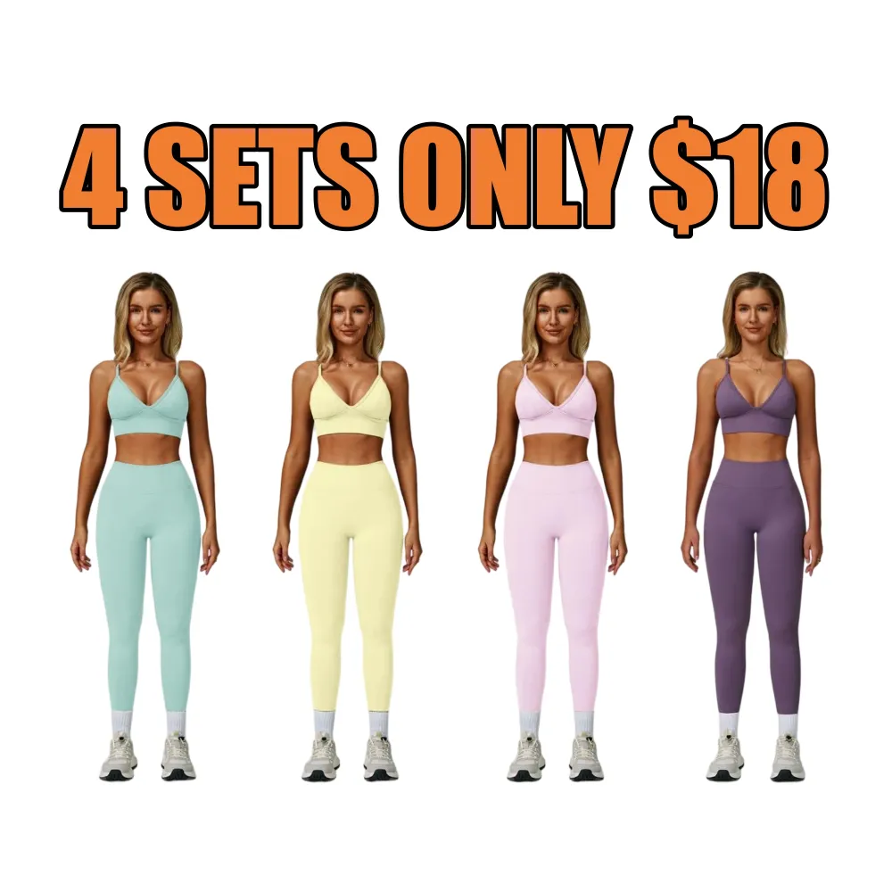 Women’s Activewear Set – Cute Sports Bra & Yoga Pants for Gym or Lounge