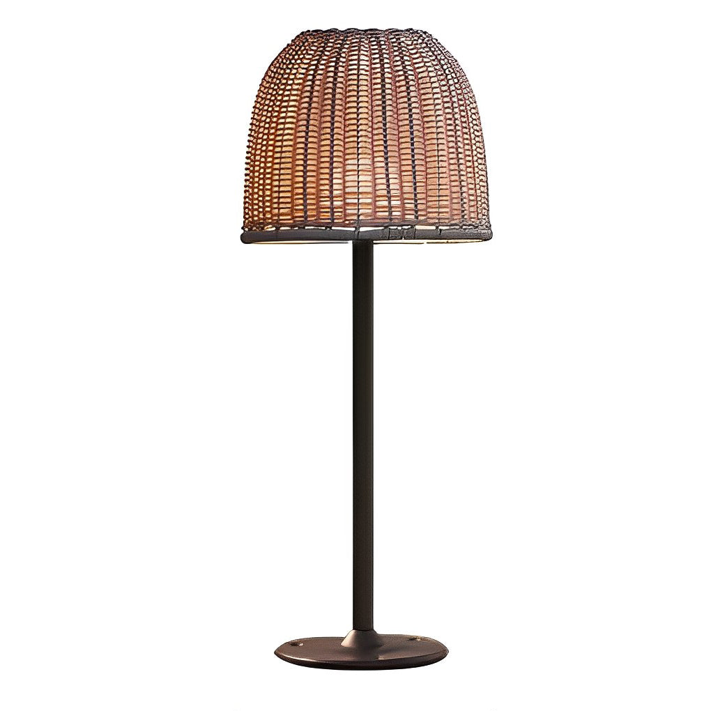 Hand-woven Rattan Waterproof Modern Outdoor Floor Lamp Garden Lights