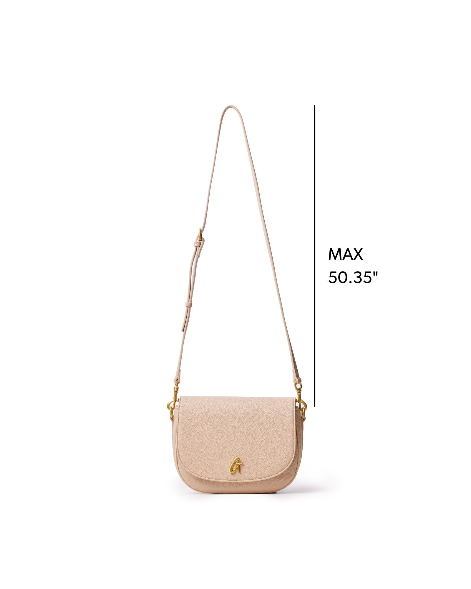 MEDIUM PEBBLE SHOULDER BAG - NUDE