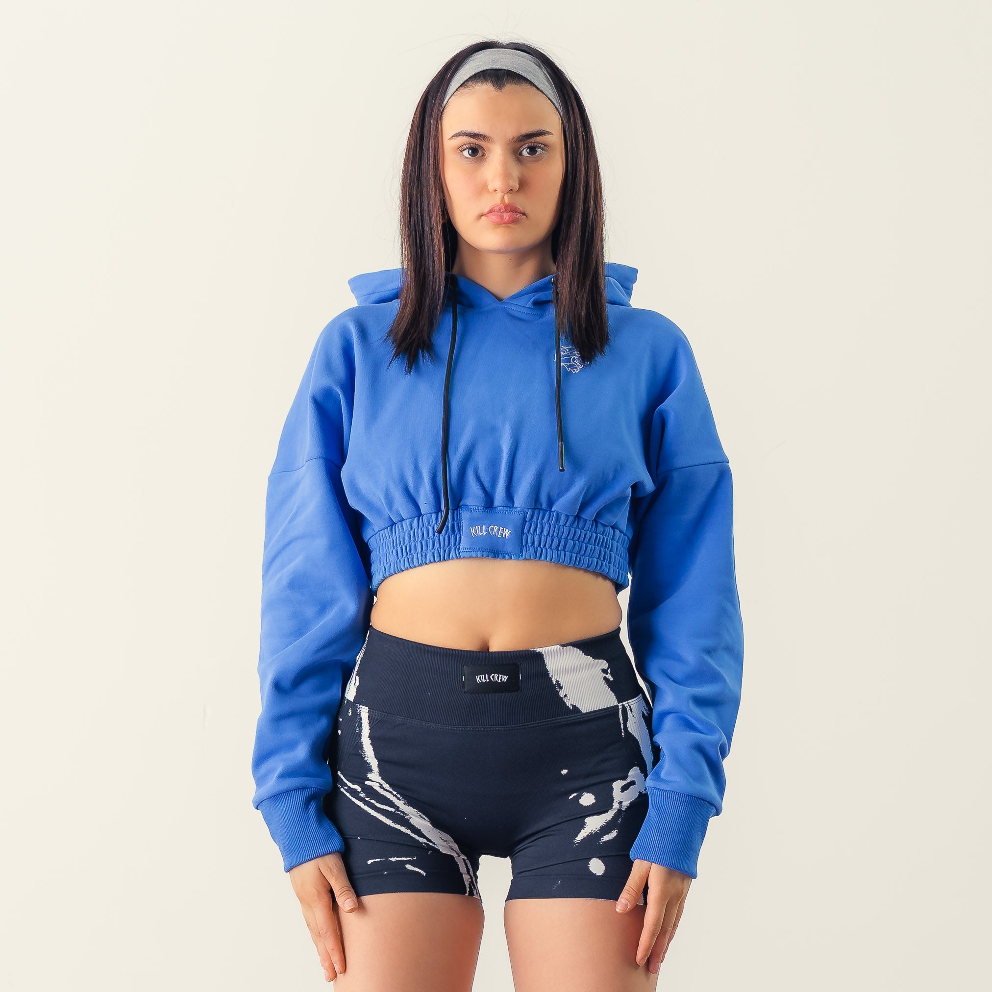 CROP HOODIE - BLUE