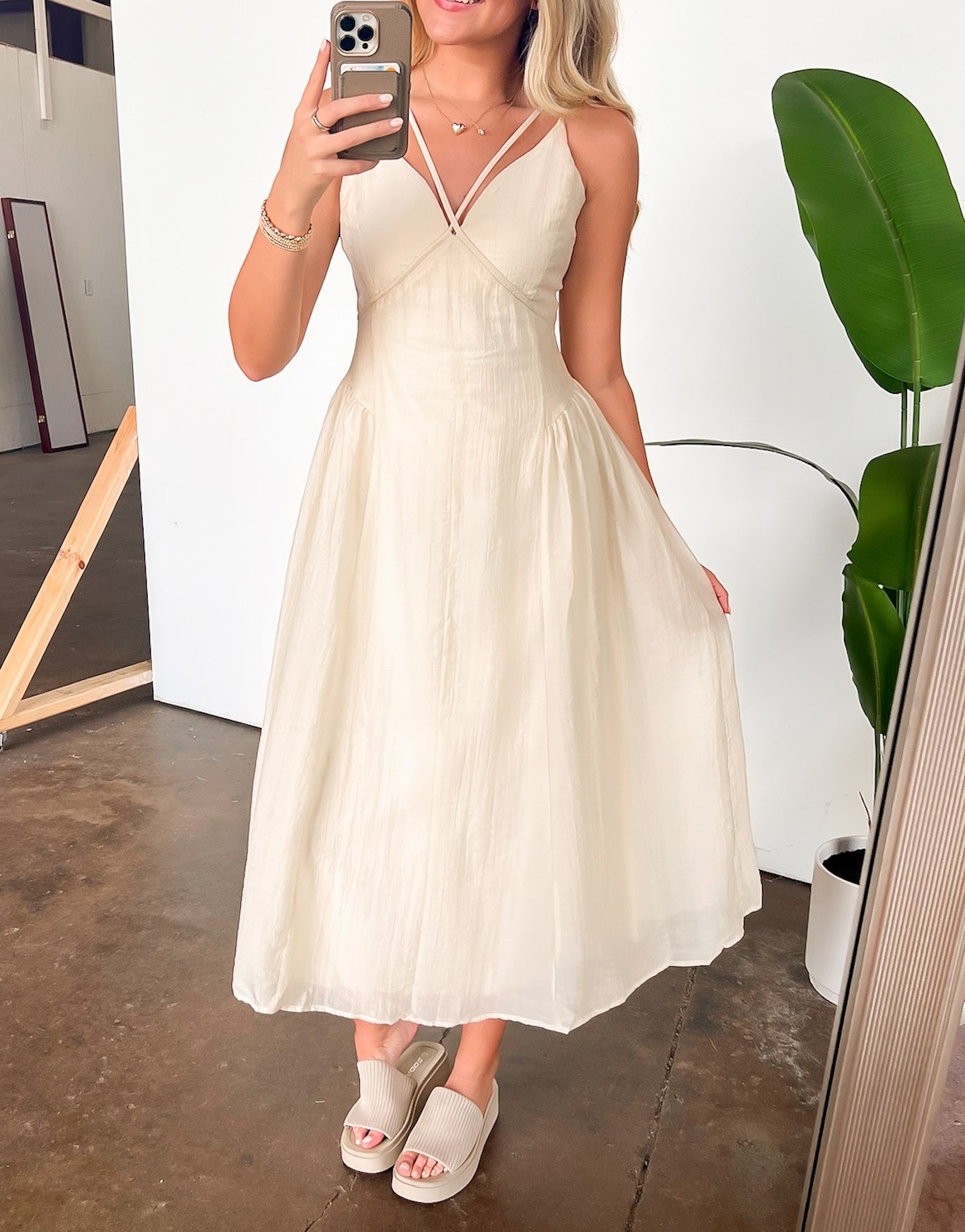 Questa Cutout Neckline Maxi Dress