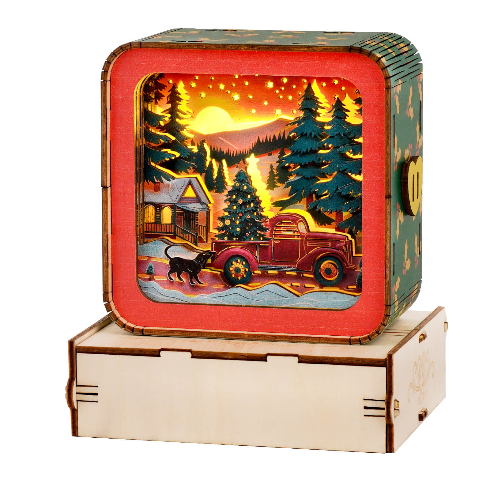 Christmas Truck Kit- 3D Wooden Puzzle Night Light