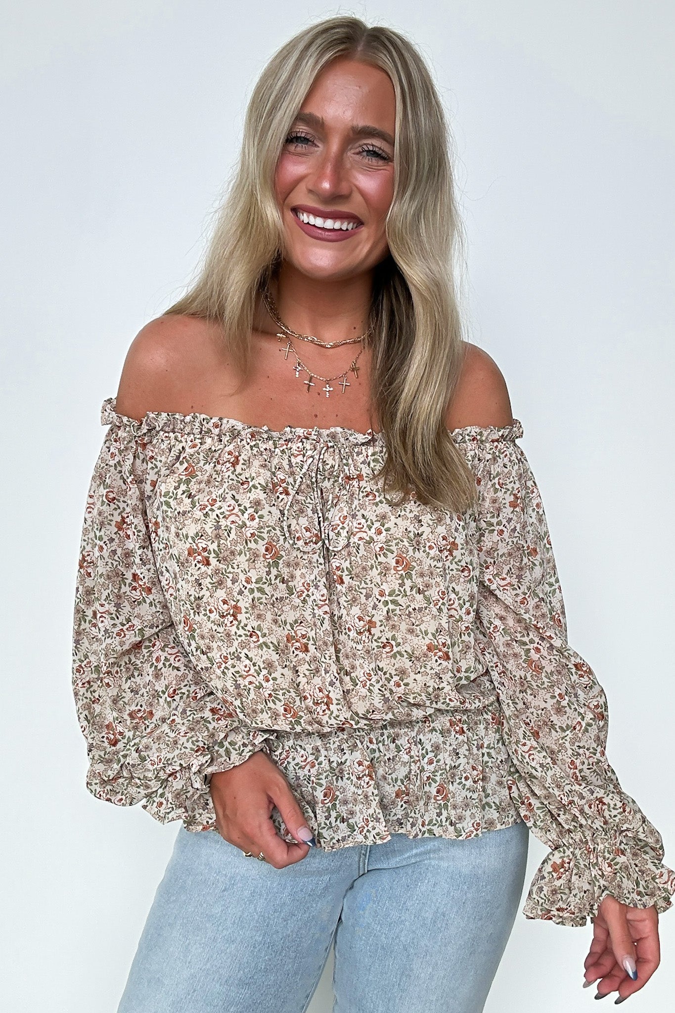 Off Shoulder Floral Top