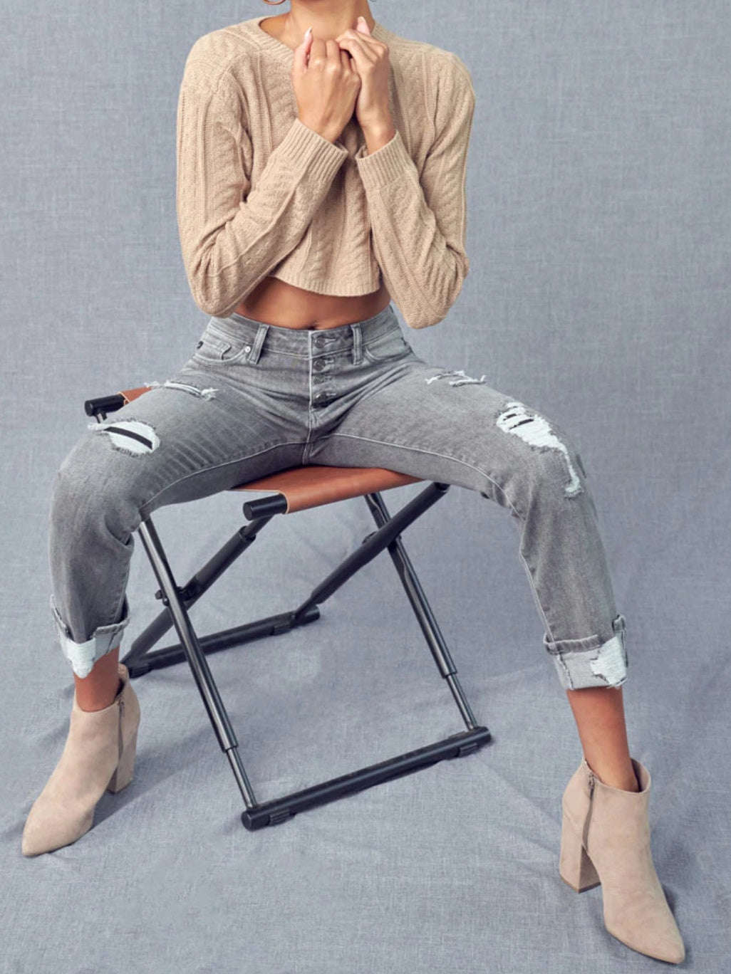 Straight n Slim Grey Kancan Jeans