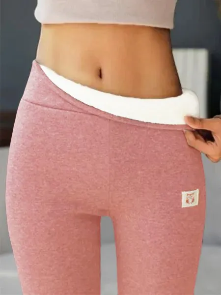Casual Fleece Lined Leggings Pants High Waist Athletic Pants Tummy Control Stretch Workout Yoga Soft Clouds Leggings