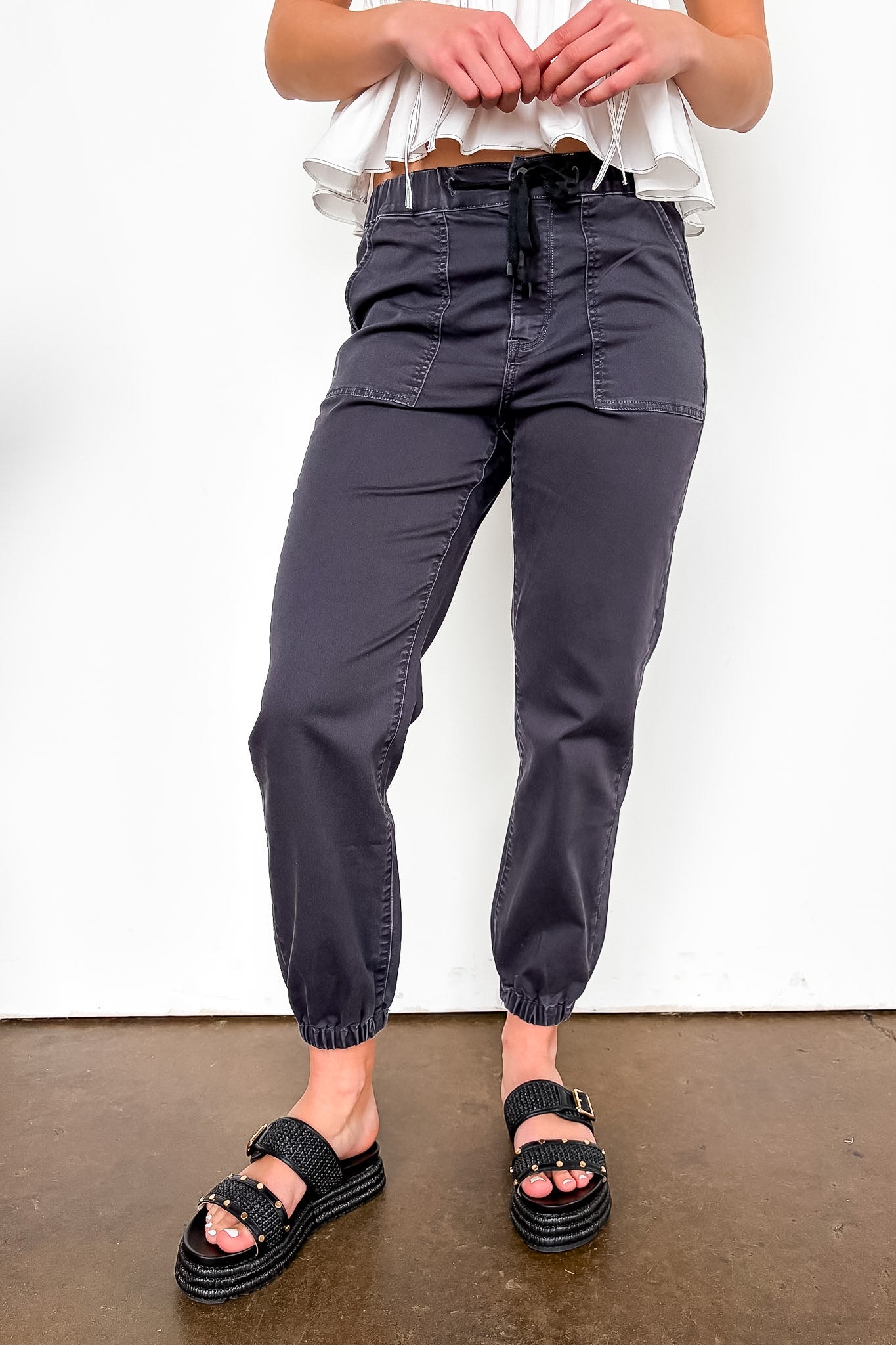 High Rise Jogger Crop Pants