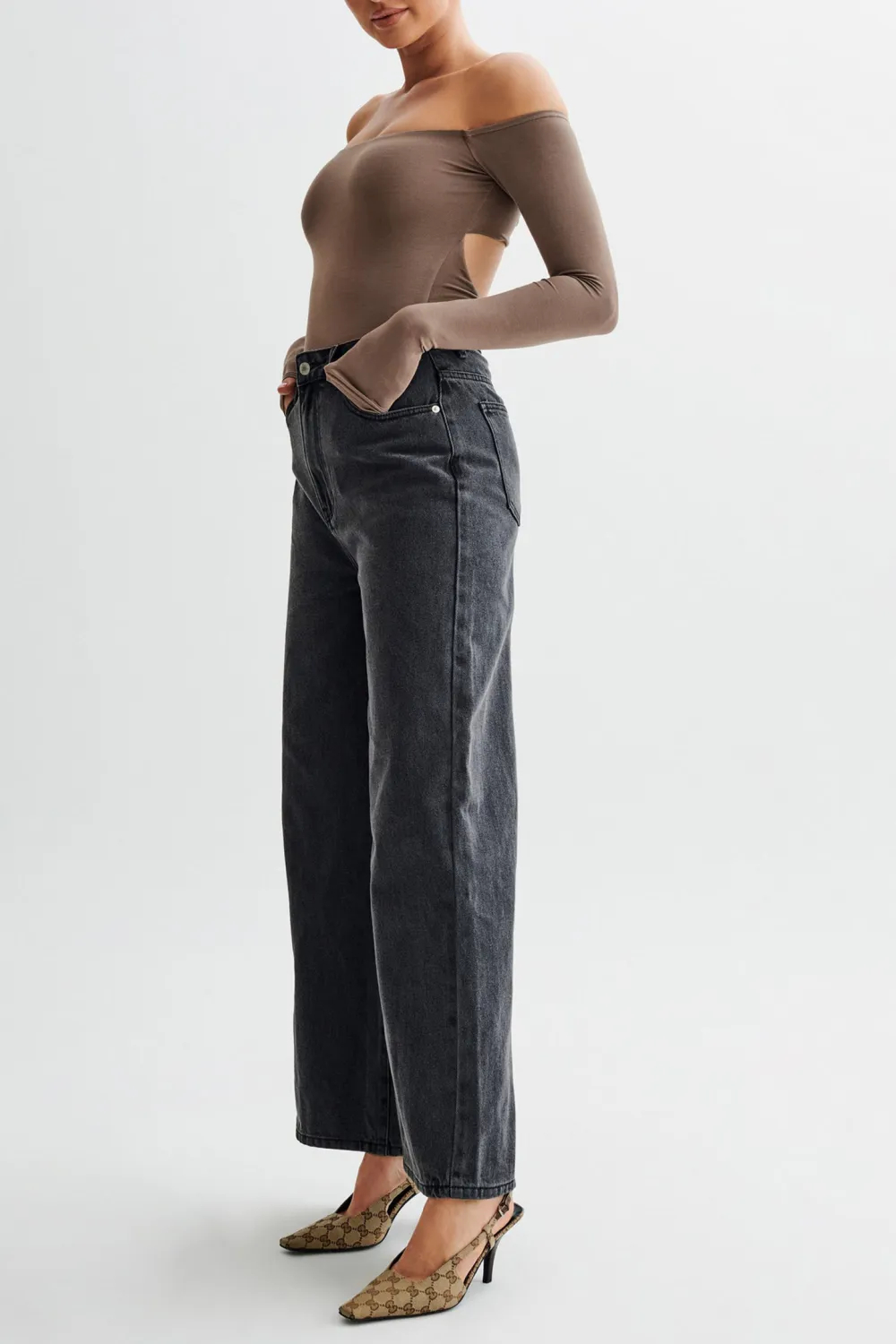 Daily Off Shoulder Long Sleeve Bodysuit