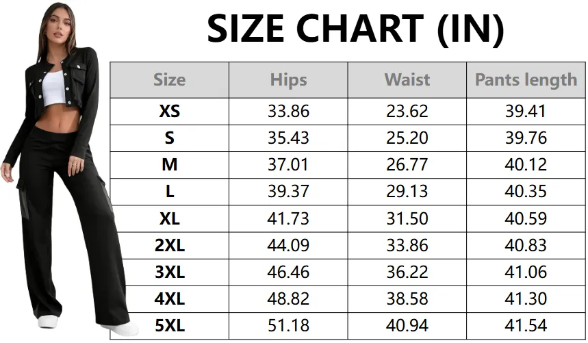 Women's Solid Color Flap Pocket Pants