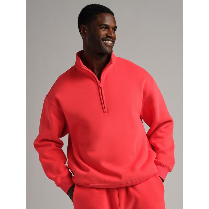 Basic Quarter Zip Mock Neck