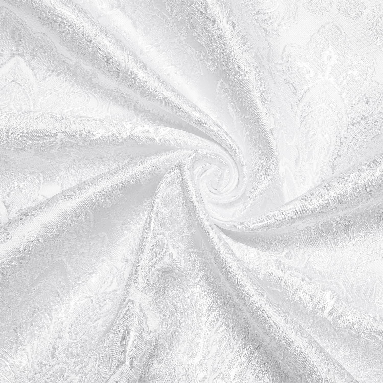 Men's Paisley Dress Shirt Long Sleeve Wrinkle Free Button Down Cowboy Shirts - White&paisley