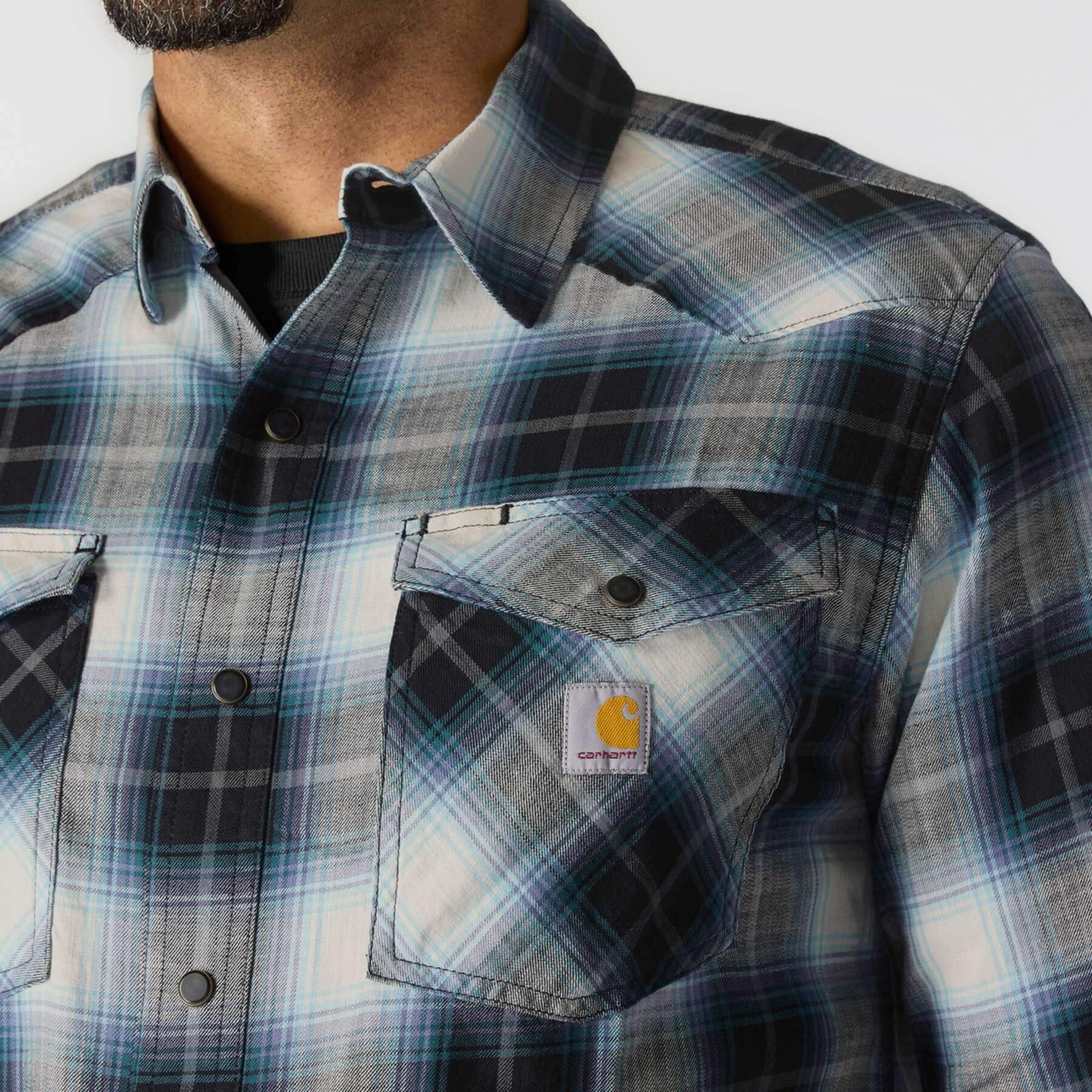 CHT Montana Rugged Flex Relaxed Fit Lightweight Long-Sleeve Snap-Front Plaid Shirt 107016