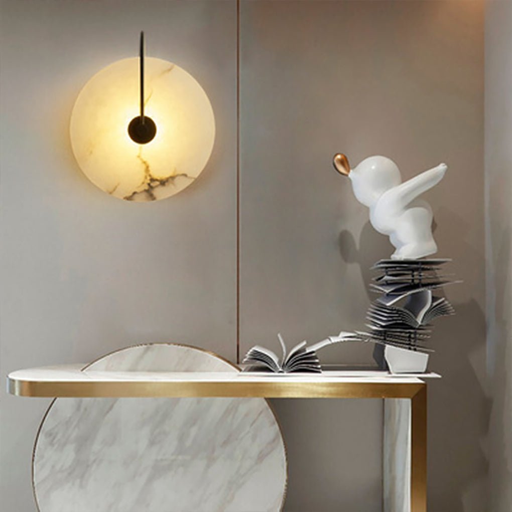 Modern Minimalist Marble Pattern Design Living Room Backdrop Decorative Wall Sconces