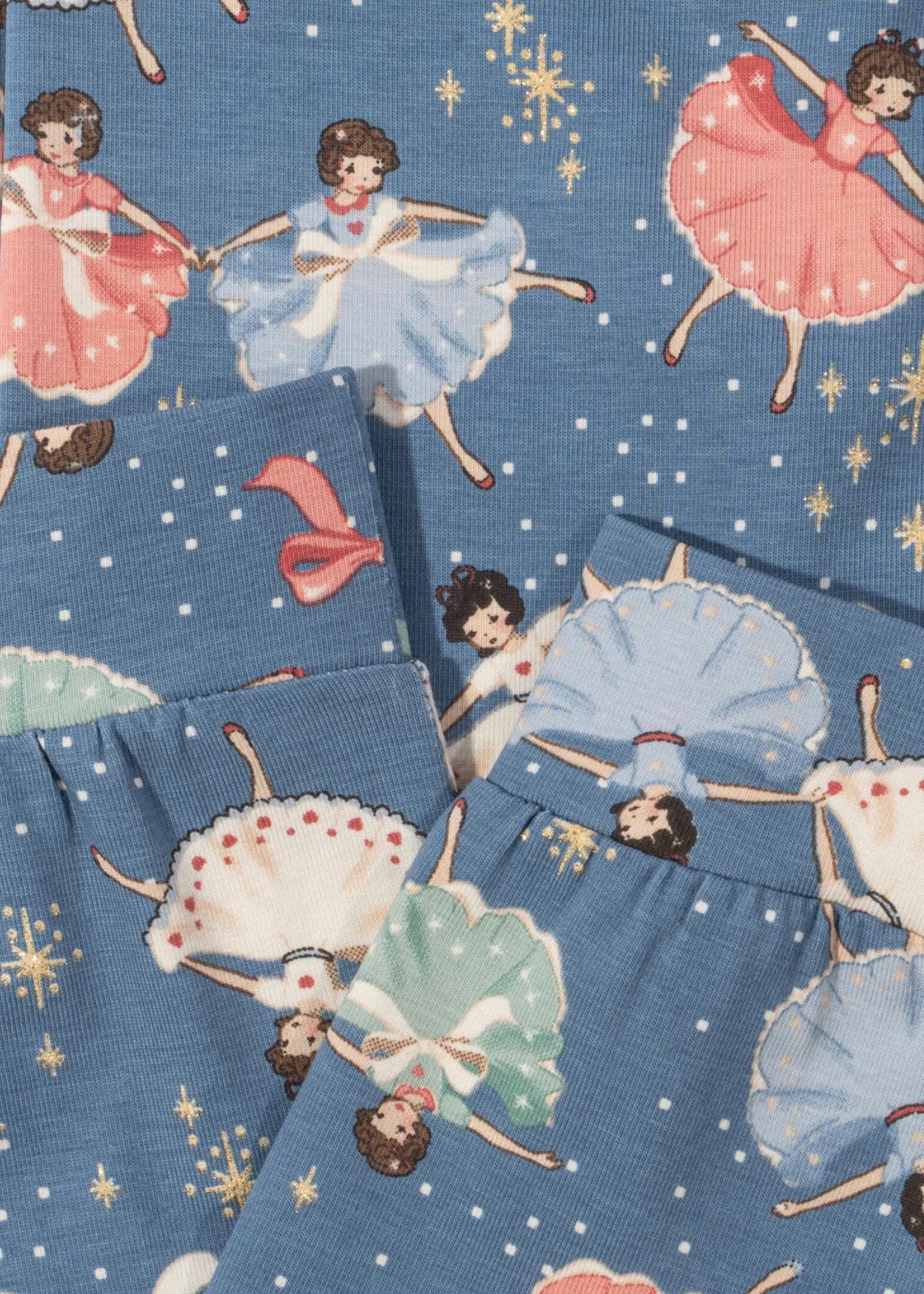 basic blouse/pants set gots - snow bow ballerina