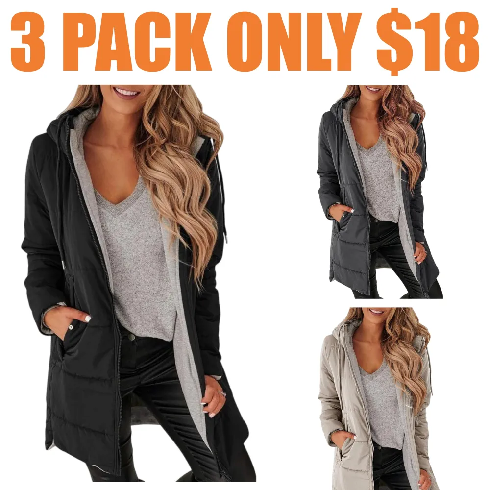 Womens Warm Puffer Down Jacket Hooded