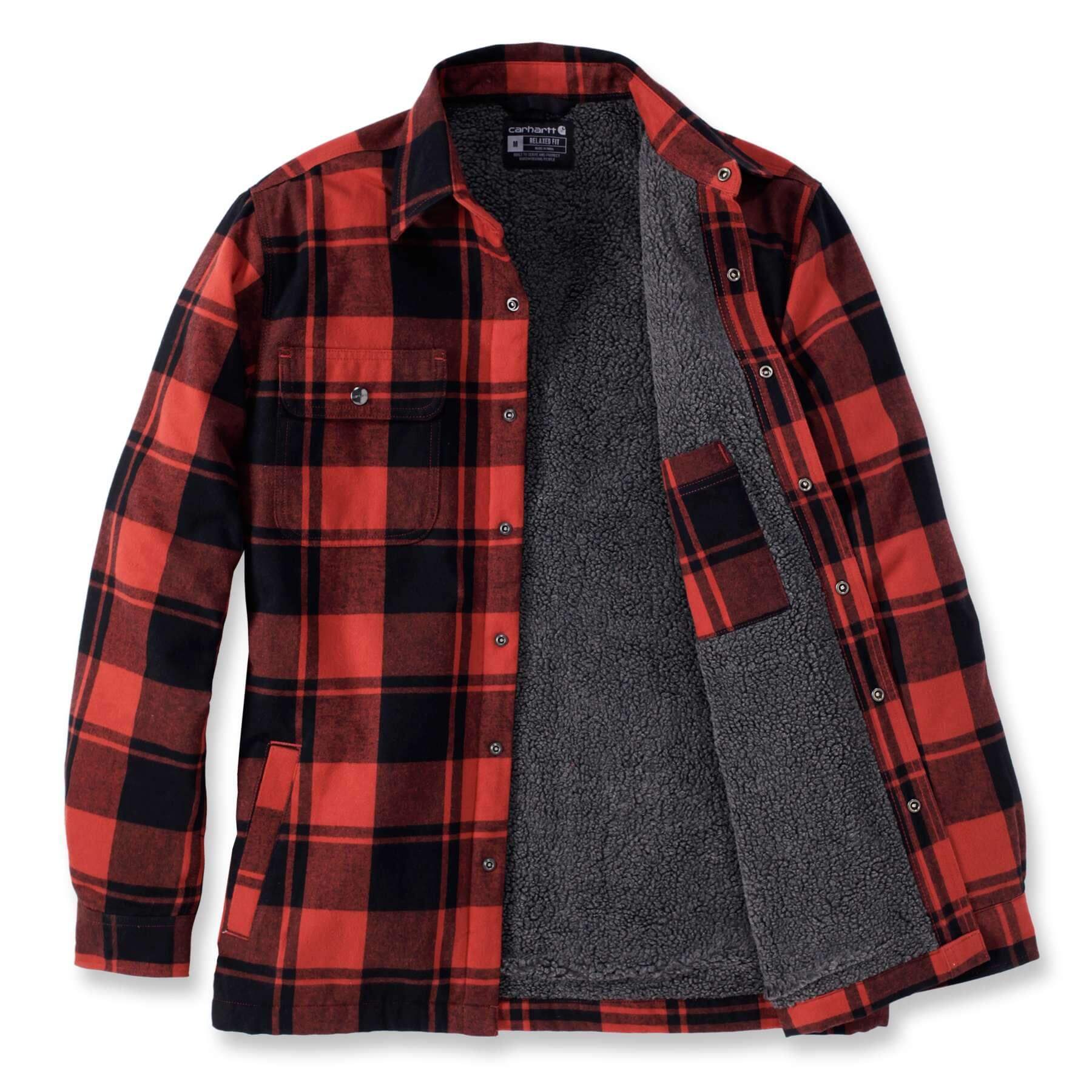 CHT Heavyweight Flannel Relaxed Fit Sherpa-Lined Shirt Jacket 105939