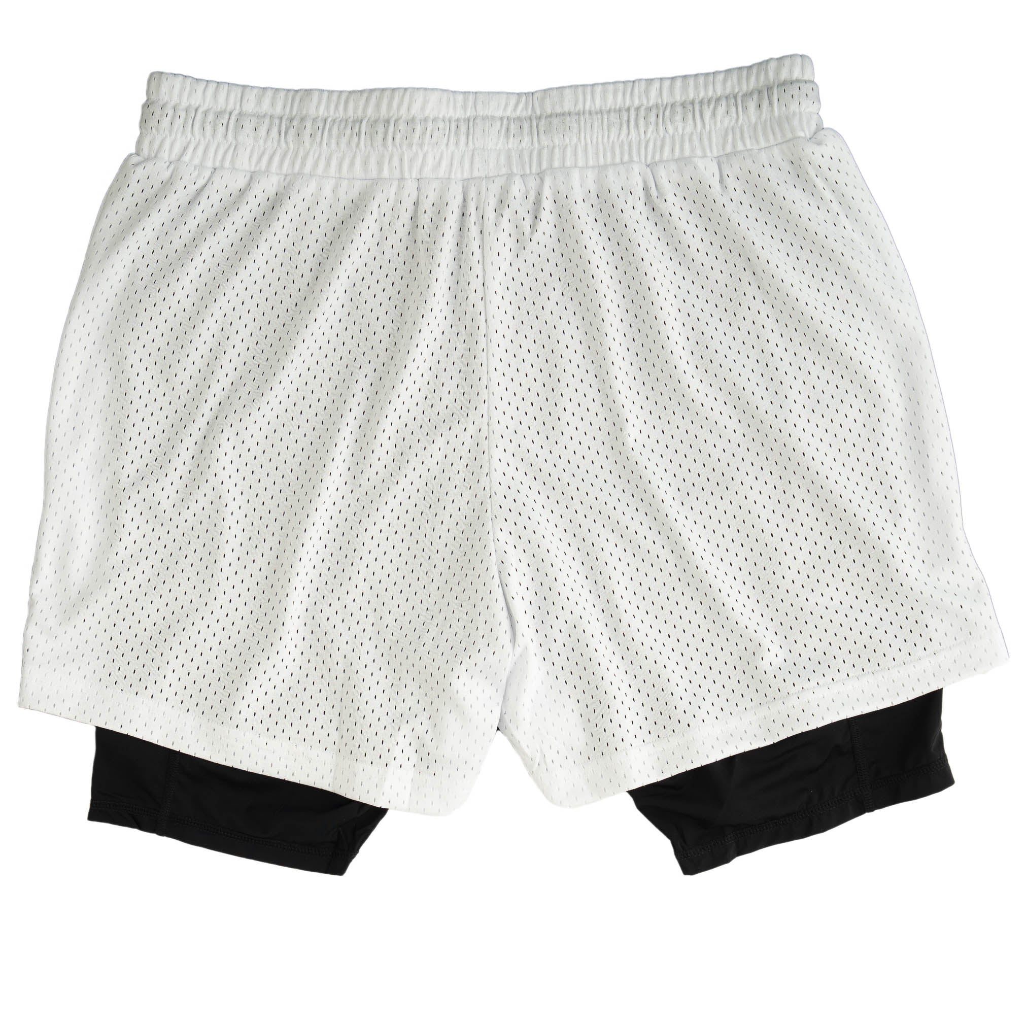 TRAINING SHORT WITH LINER - WHITE