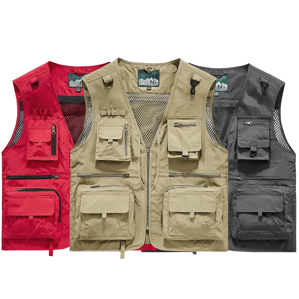Made from 100% nylon, anti-static design ensures safety (true size). Men’s fashion quick-dry mesh casual outdoor multi-pocket fishing photography vest/work vest jacket with multiple pockets, suitable for outdoor activities.