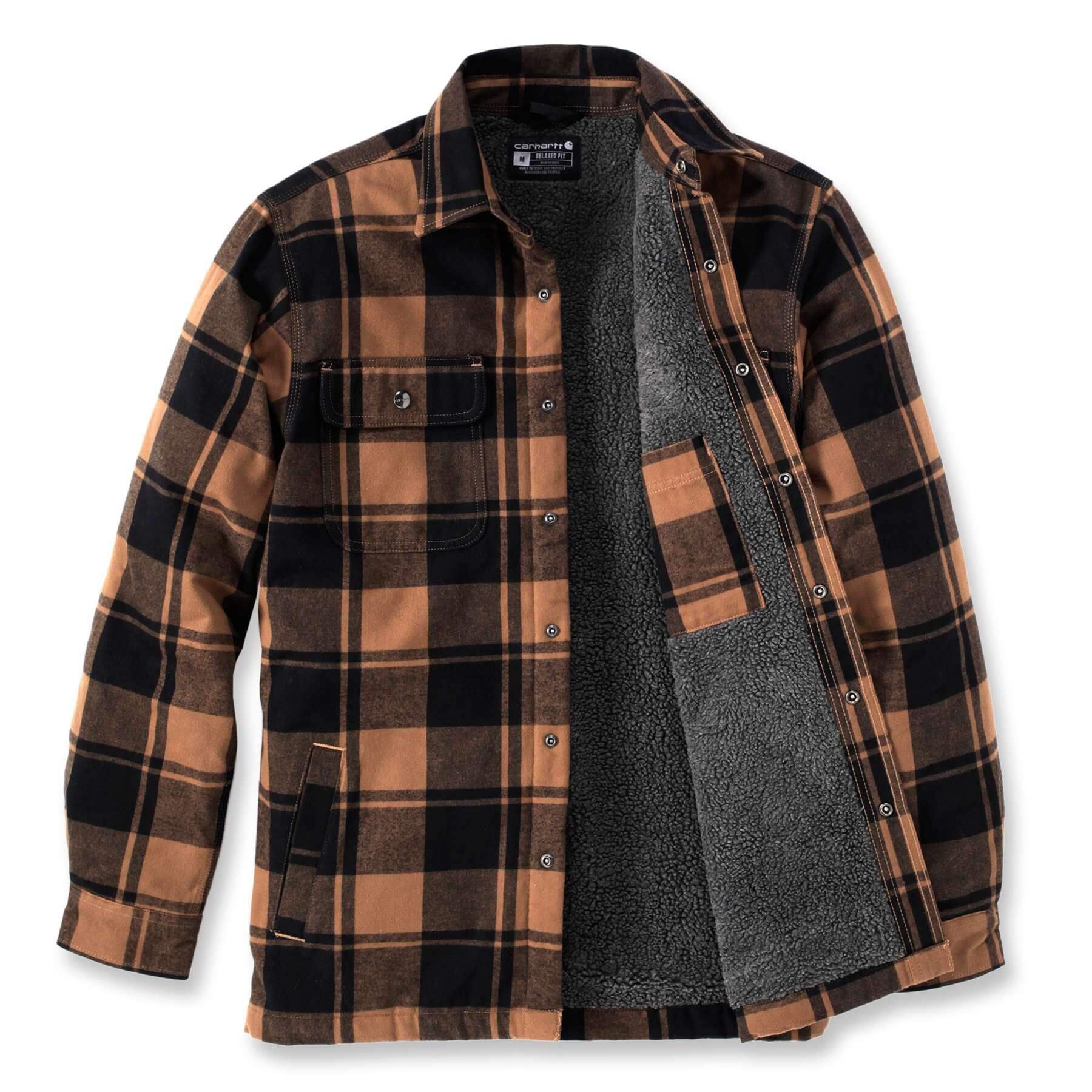 CHT Heavyweight Flannel Relaxed Fit Sherpa-Lined Shirt Jacket 105939