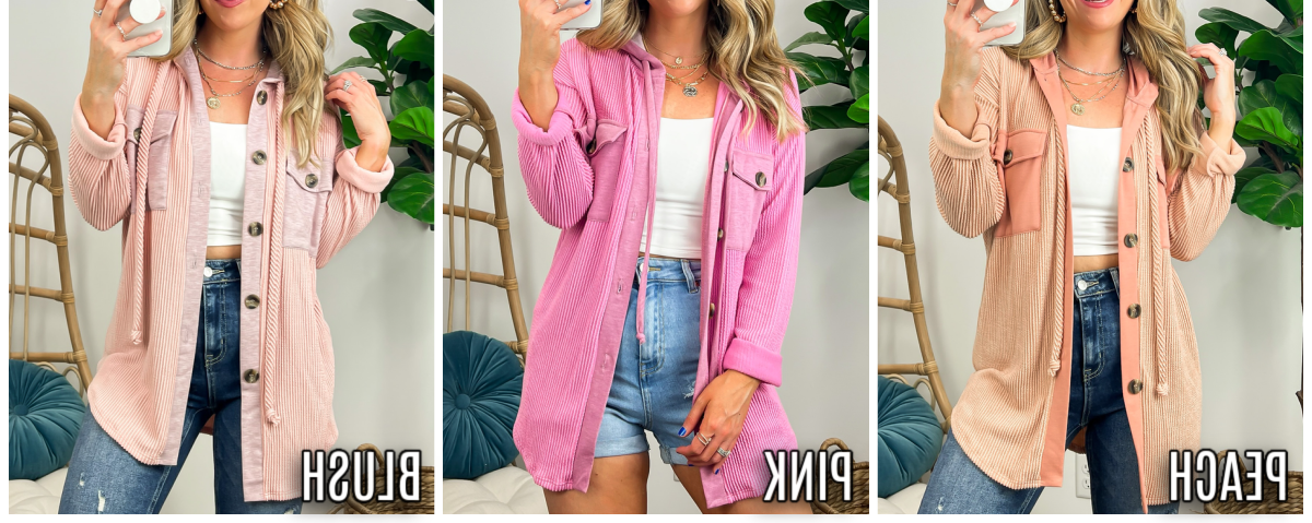 Saturday Satisfaction Ribbed Hooded Shacket