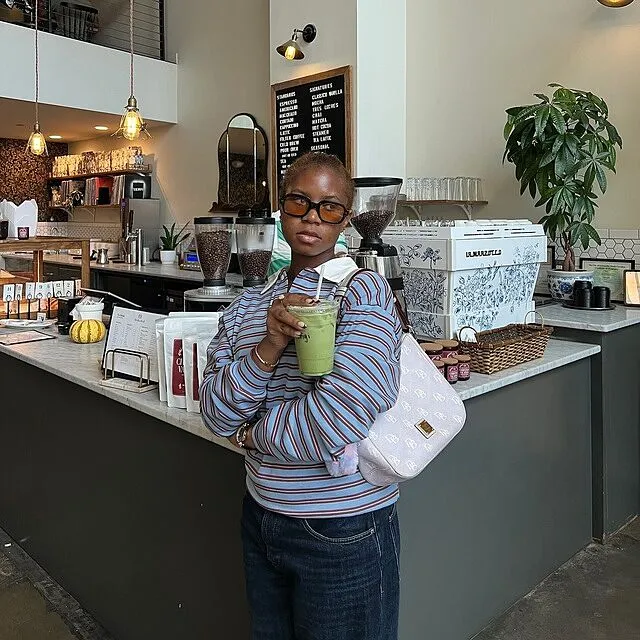 Stripey Oversized Collared Shirt