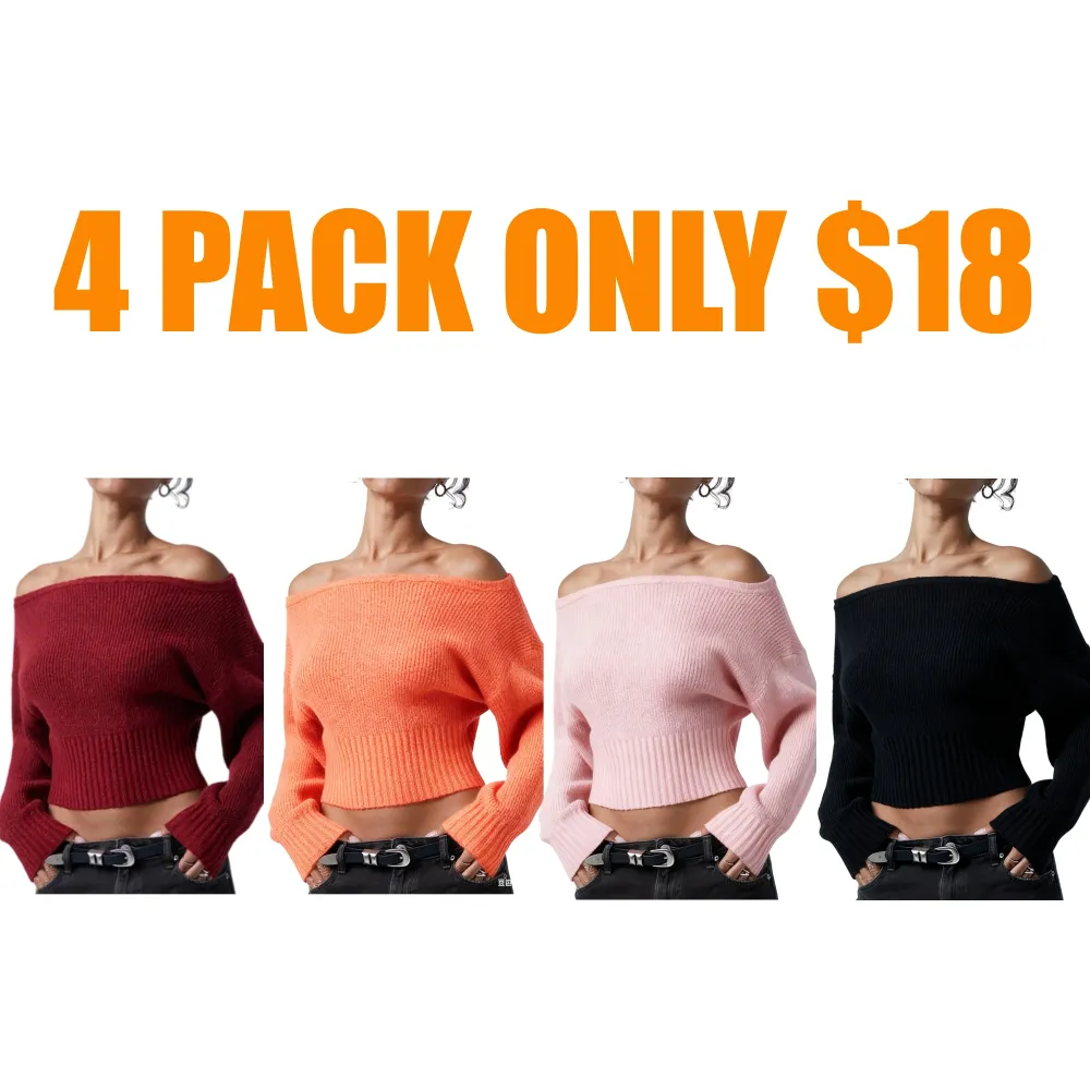 Women's Ribbed Off-The-Shoulder Sweater