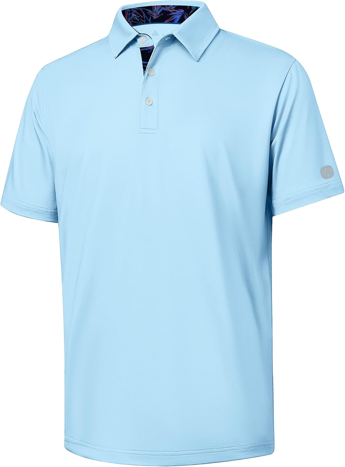 Golf Shirts for Men Short Sleeve Moisture Wicking Solid Performance Designed Print Collared Casual Polo Shirt