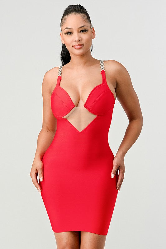 Lee's Athina Sexy Bodycon Bandage Party Mini Dress