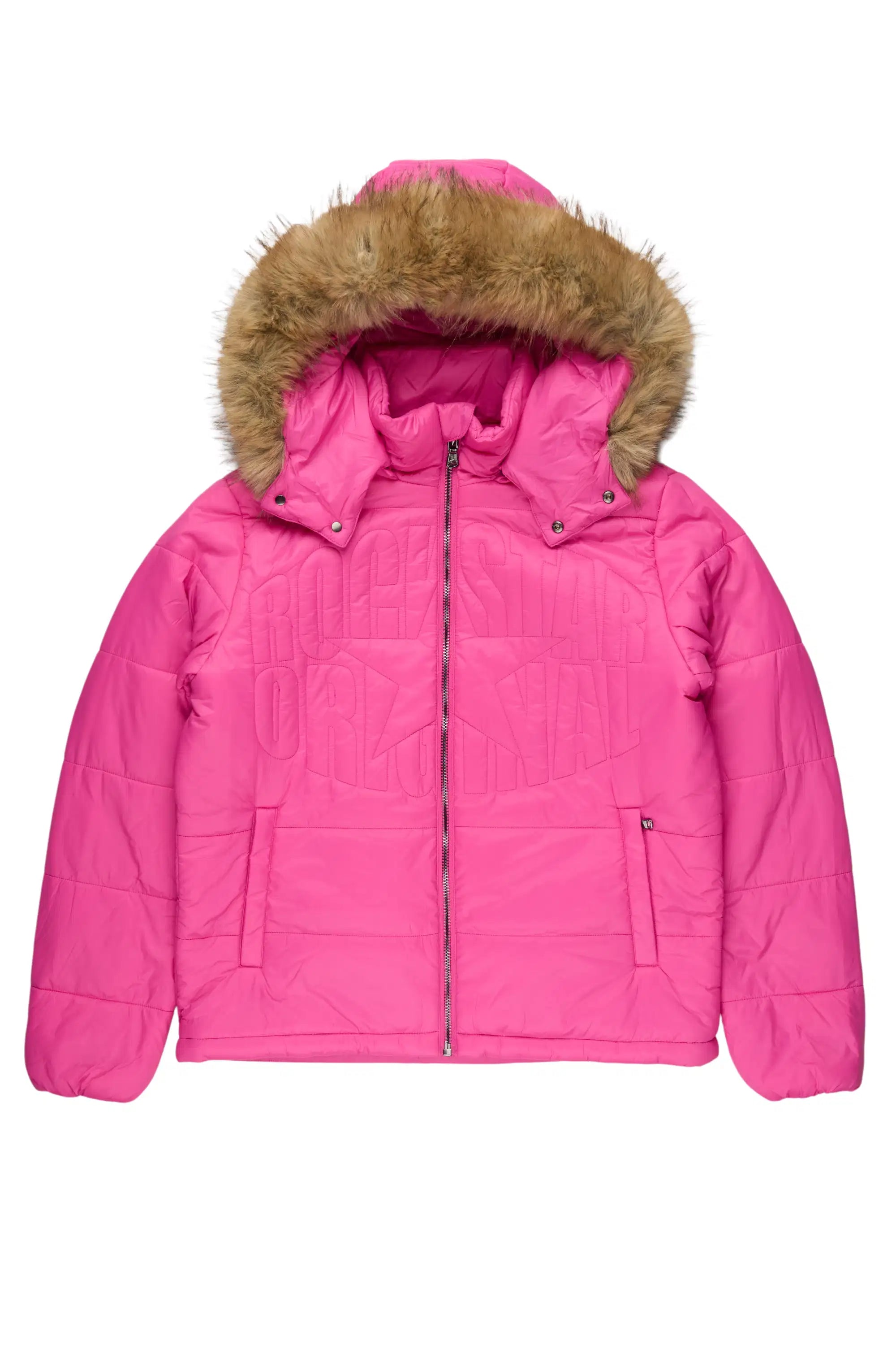 Marlona Hot Pink Oversized Puffer Jacket