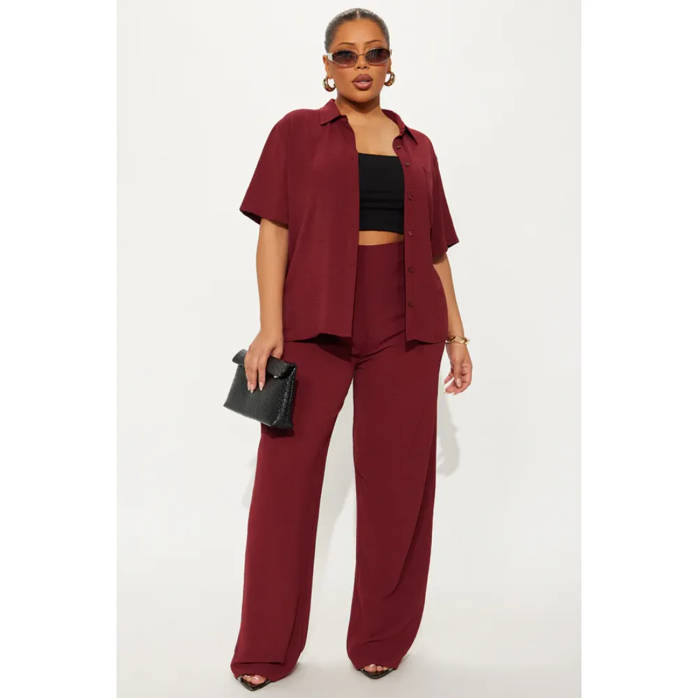 Women's Short Sleeve Pant Set