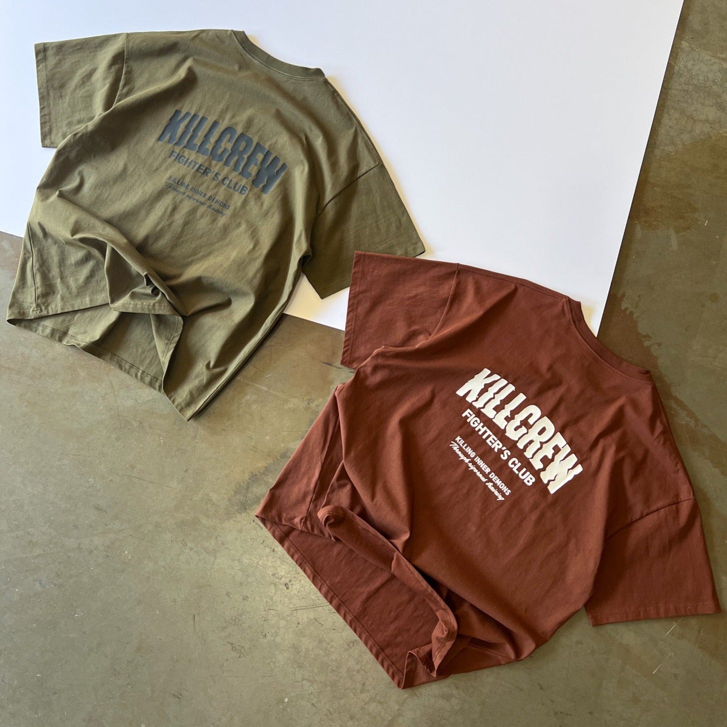 RELAXED FIT RIGOROUS TRAINING T-SHIRT - OLIVE / BLACK